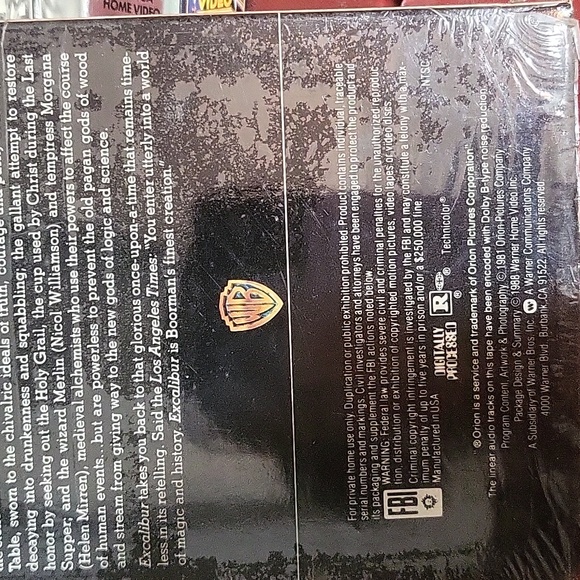 EXCALIBUR 1981 VHS EXCELLENT CONDITION - Picture 4 of 6